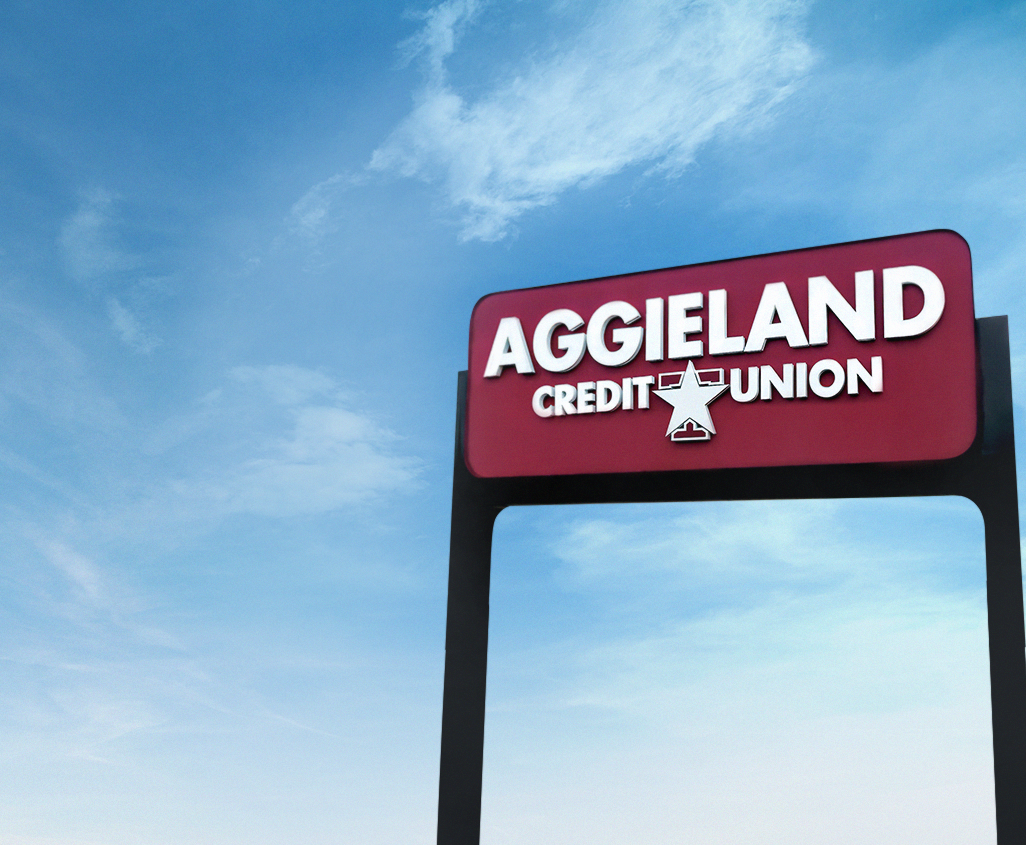 Aggieland Credit Union Sign background Image