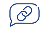 Chat bubble with URL Link Icon