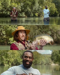 Two People on a Lake Fishing