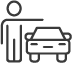 Person with Car Icon