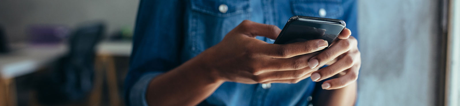 Woman using her phone