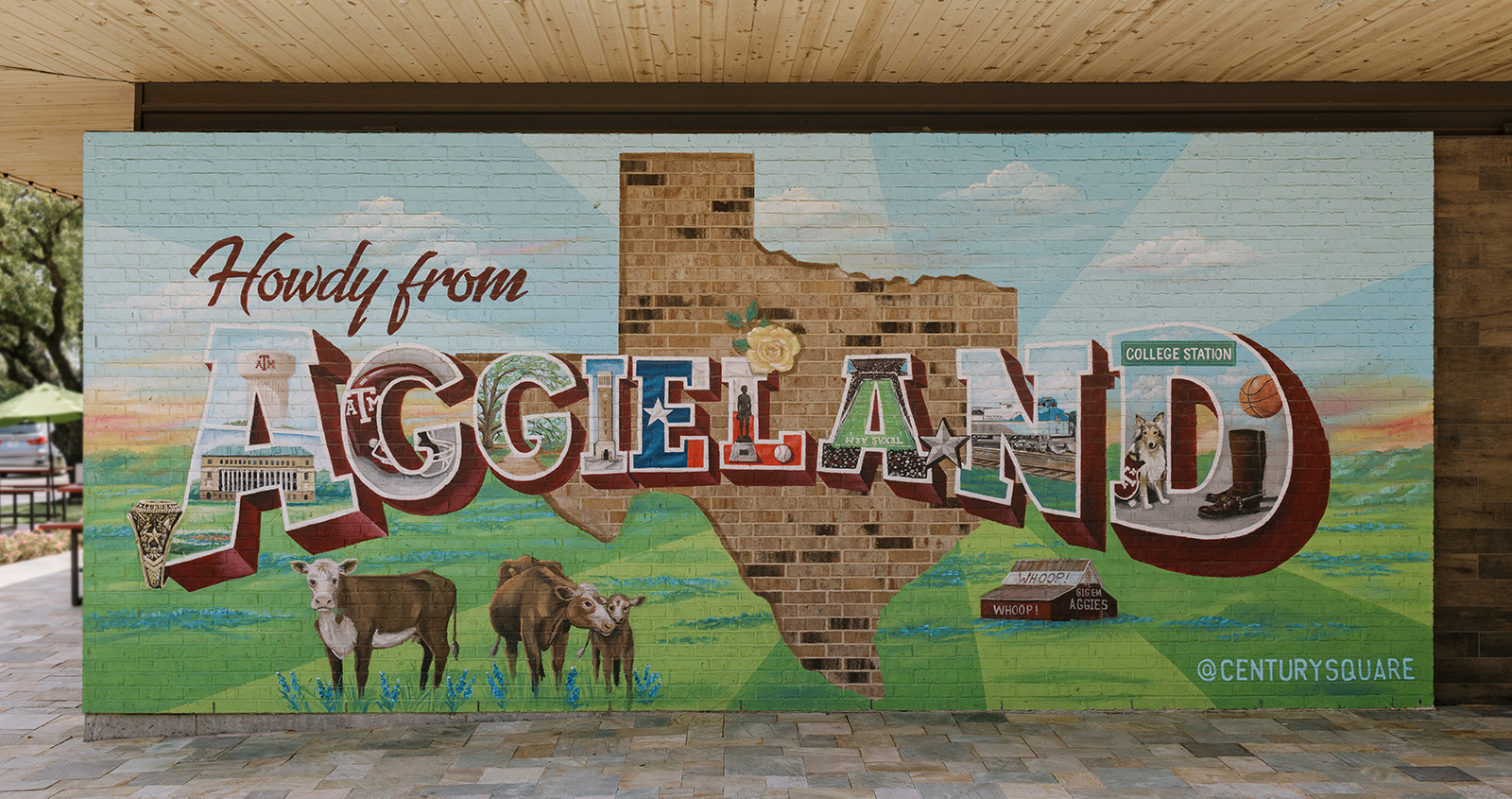 Photographed Aggieland Mural