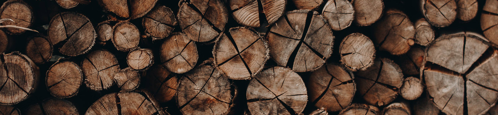 Close up of wood pile.