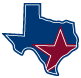 Texas and star icon.