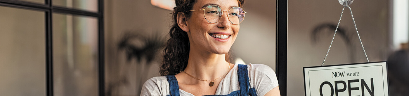 a young women business owner